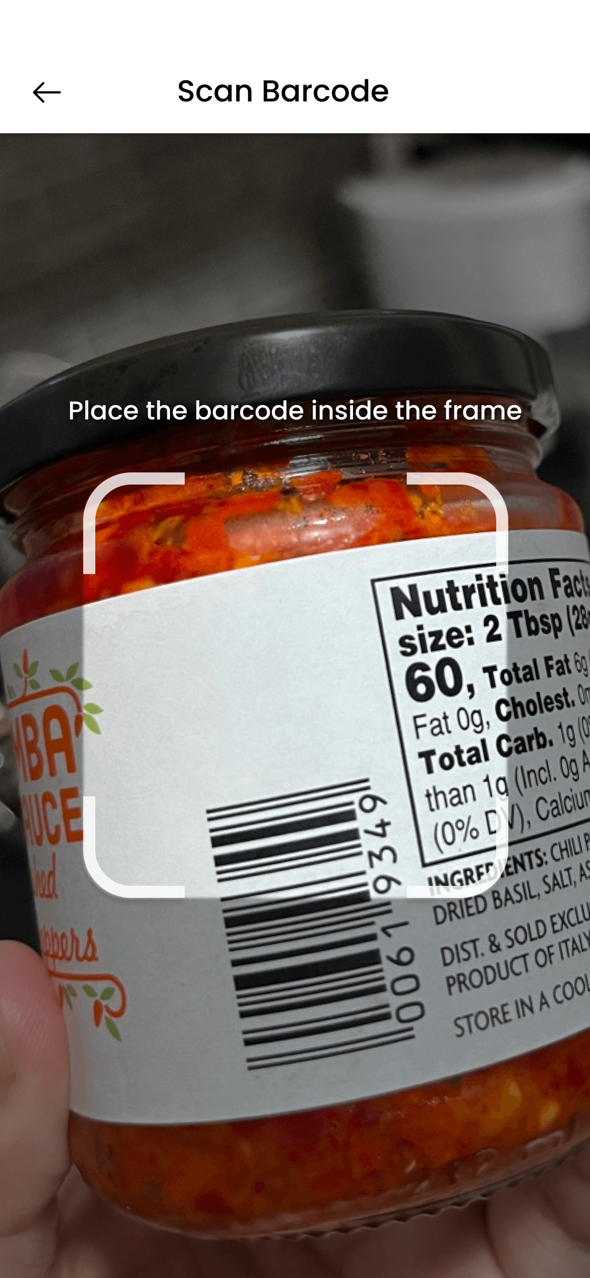 Barcode Scan feature